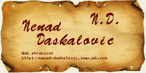 Nenad Daskalović vizit kartica